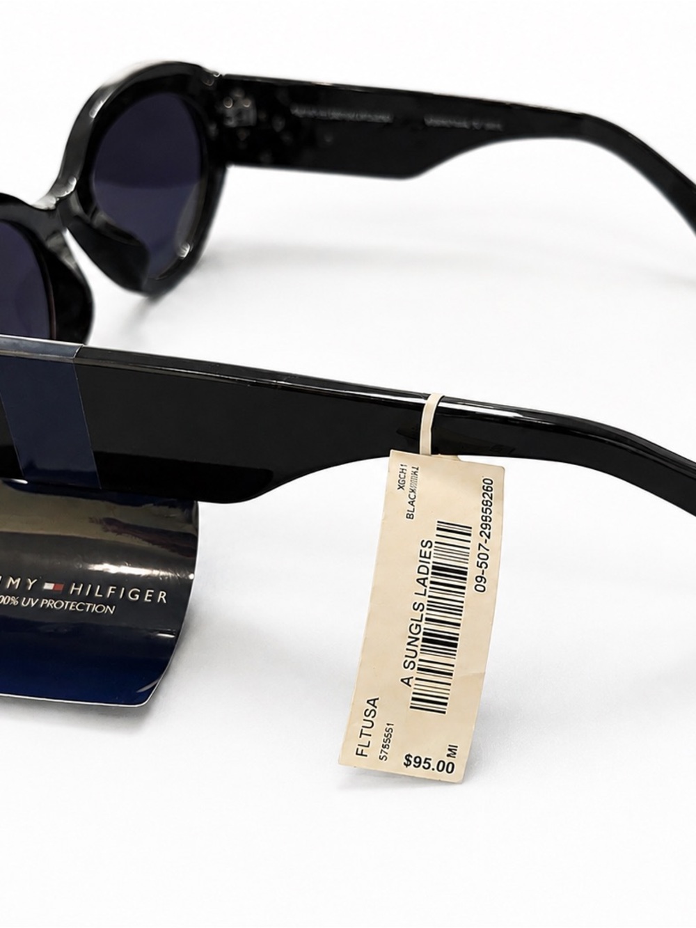 Tommy Hilfiger Black Round Women’s Sunglasses